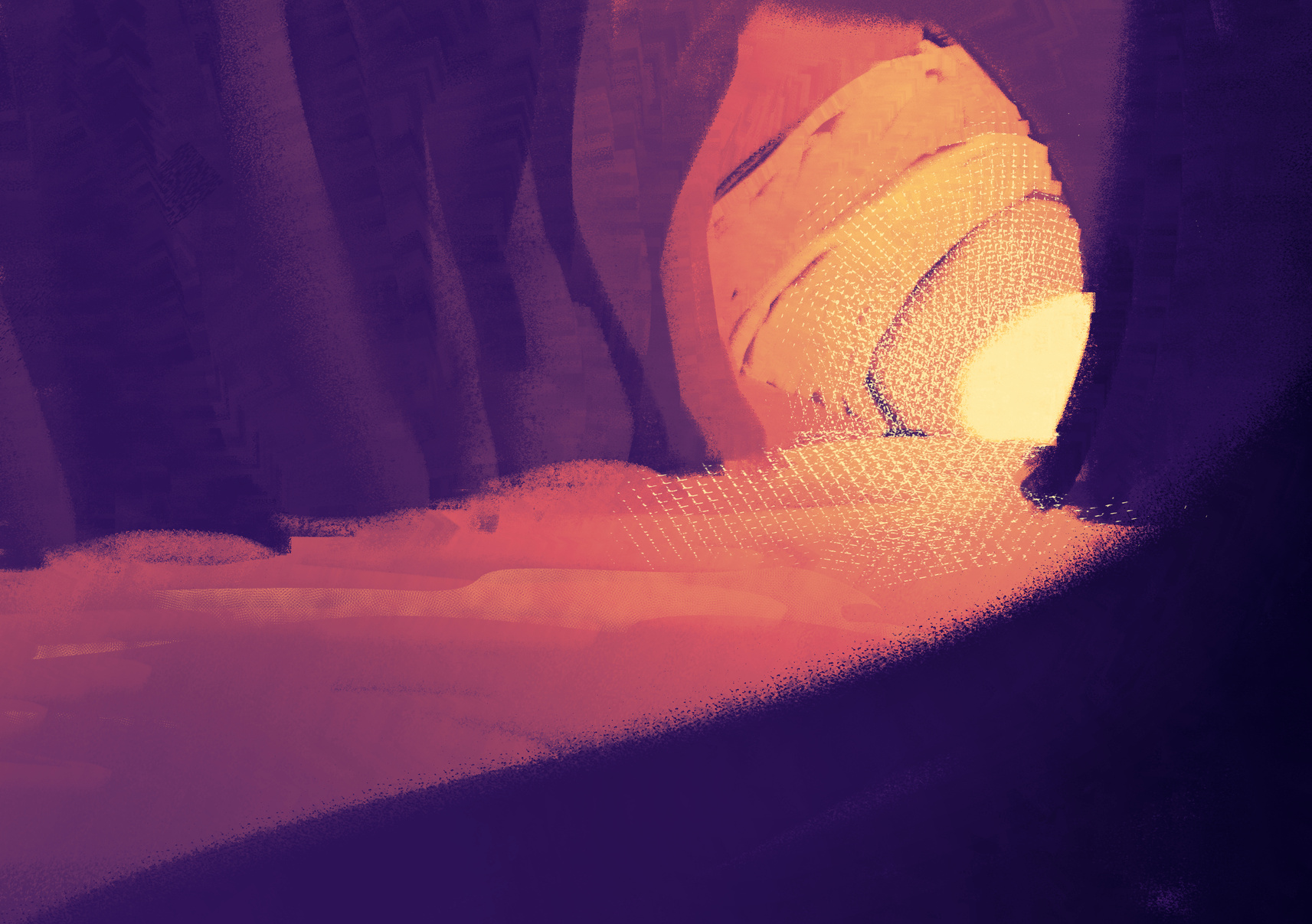 Gradient map cave