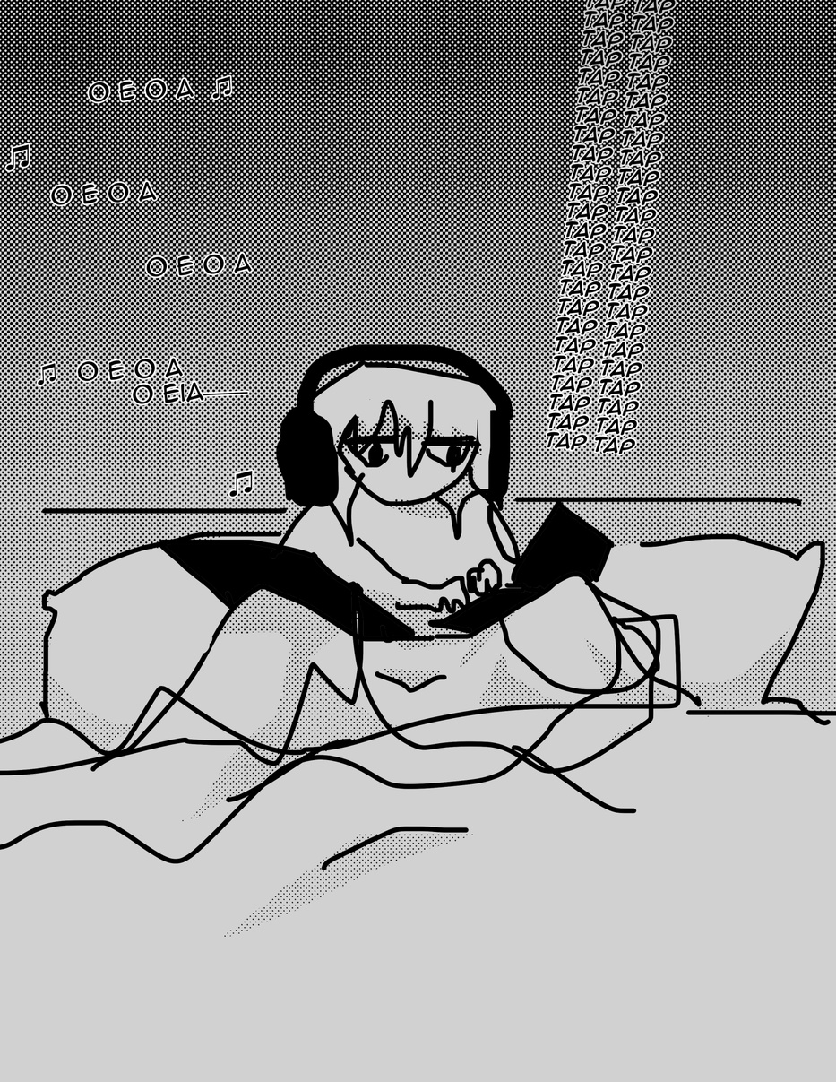 Self portrait (June) typsetting manga to Clarity by Draeden