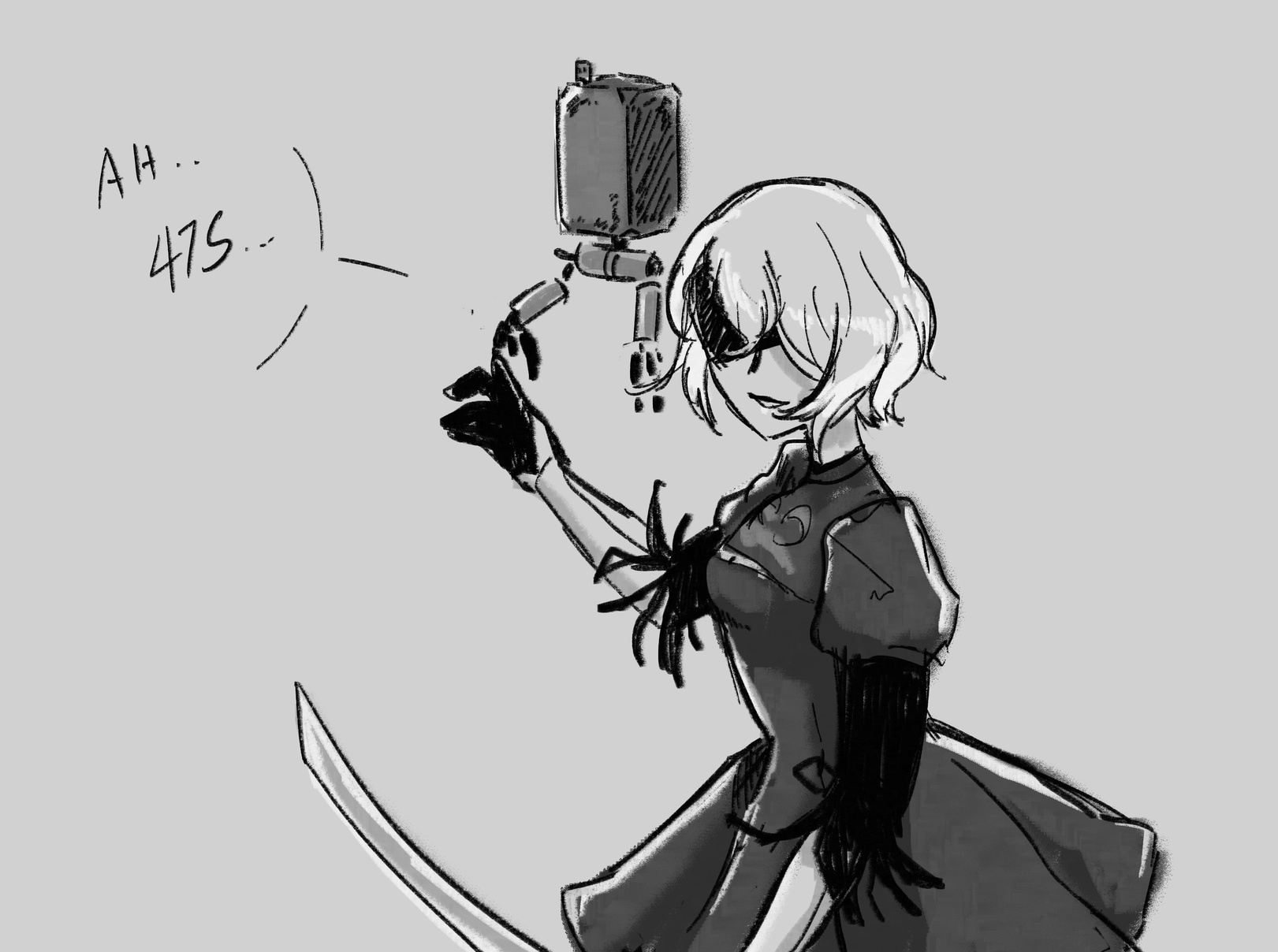 The reason 47 is in the hospital all the time is because 2B kills them in another timeline